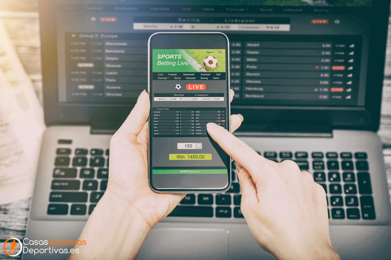 Apostador online tanto en dispositivos móviles como en computadoras.