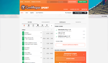Leovegas cuotas de apuestas deportivas