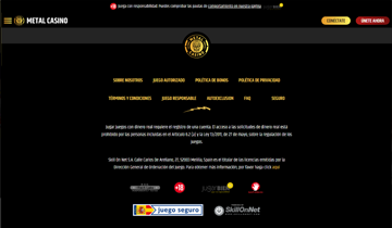 Metal casino Apuestas España